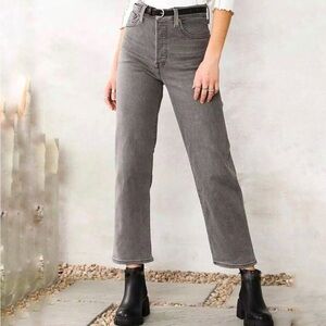 LEVIS RIBCAGE STRAIGHT ANKLE WOMEN'S JEANS LIGHT WASH Size 26